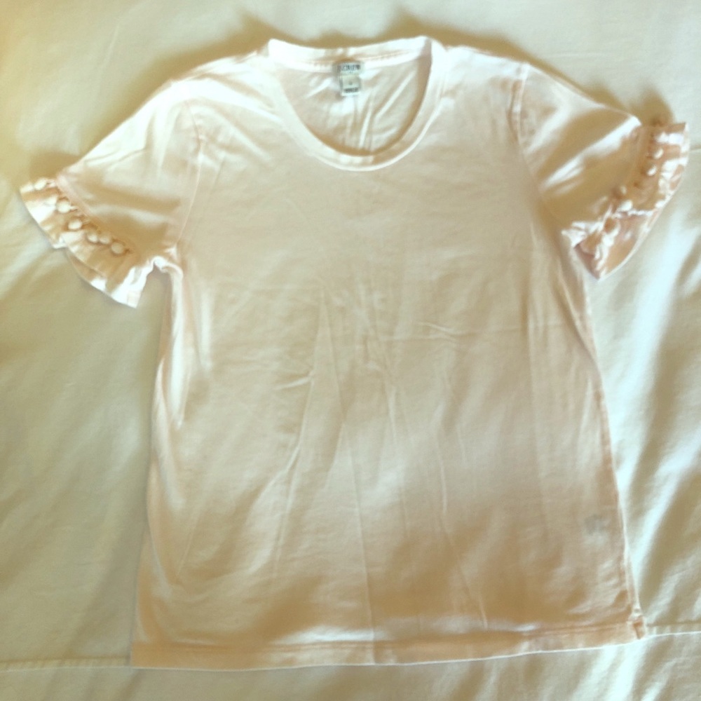 Light pink J.Crew Pom Pom T-shirt